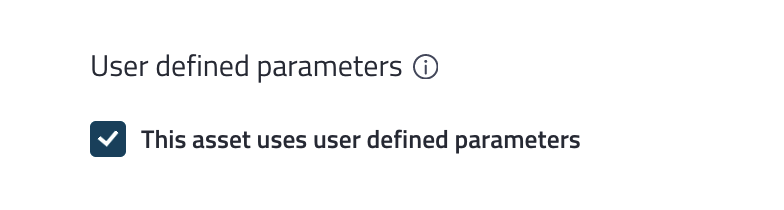 Custom Parameter checkbox